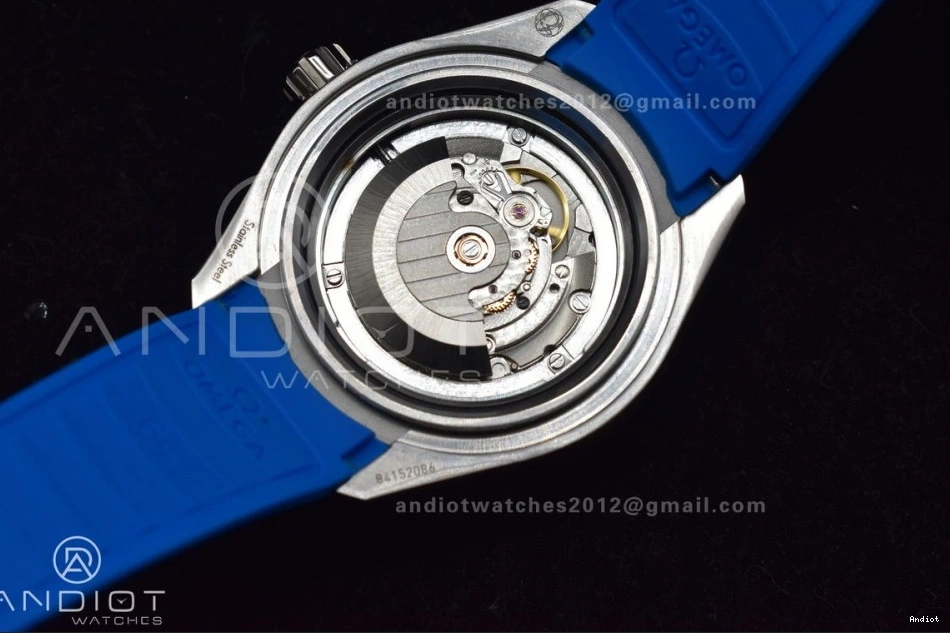 6000M Ceramic SS Black on 1:1 Bezel TF Blue Black Best Edition Deep A2824 Dial Ultra Seamaster Rubber Strap 1220